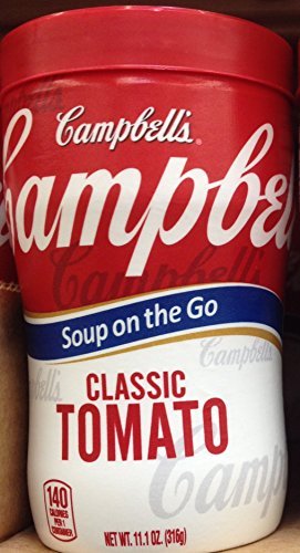 Campbell's Microwaveable Tomato Soup - 10.75oz Pack of 16 | Ready in 90 Seconds | Quick Lunch, Office Meals & Emergency Food Supply
