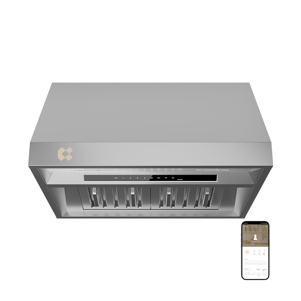 CIARRA 30-inch Under Cabinet Range Hood 950 CFM - 4 Speed Levels with Smart Control - Stainless Steel Kitchen Vent Hood for Smoke & Odor Removal - Perfect for Home Cooking & Baking (Model CAS30928A OW)