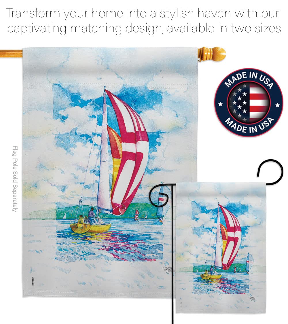 Sailboat Decorative House Flag Set 28