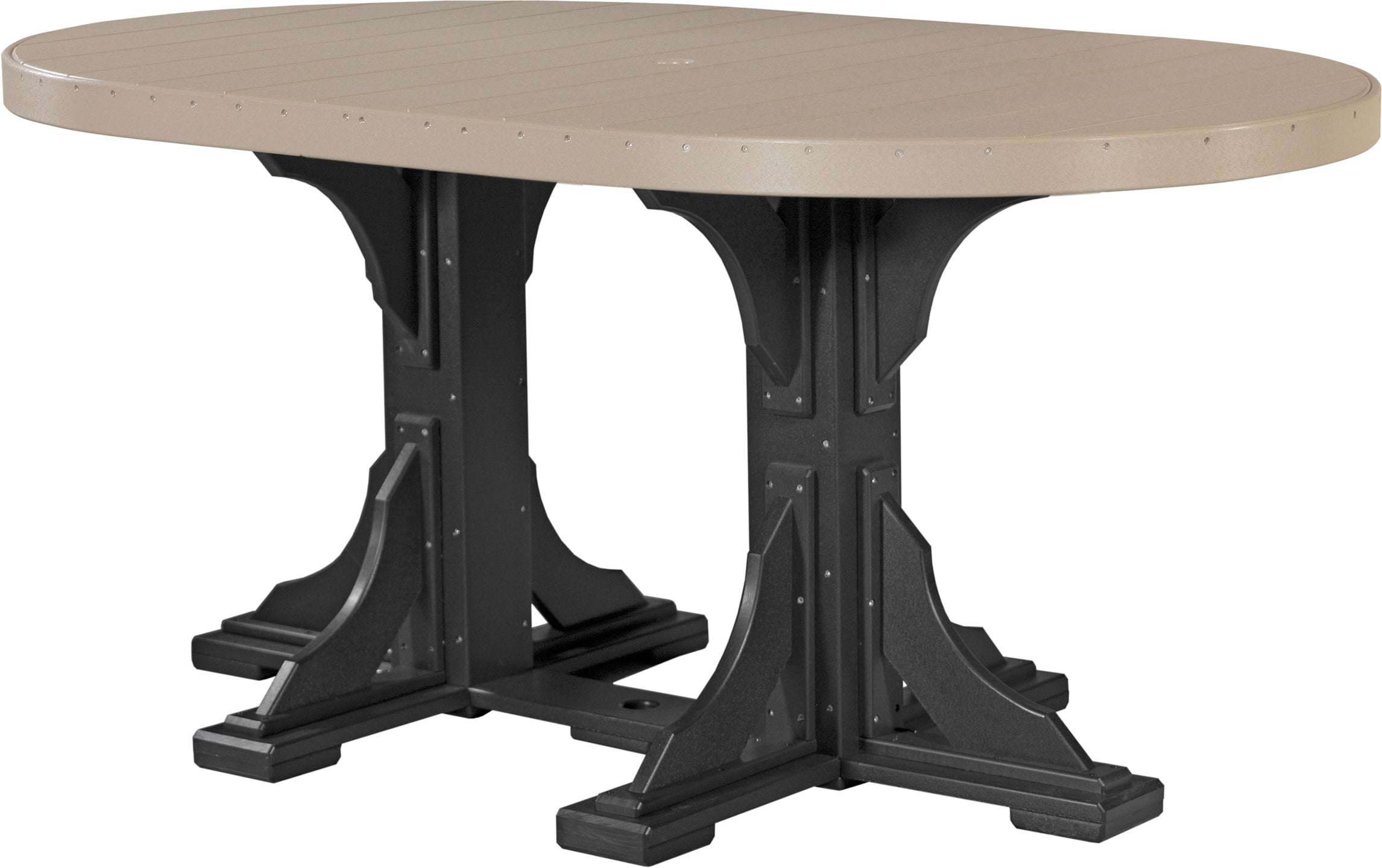 LuxCraft 4' x 6' Oval Dining Table Set for 6 - Modern Kitchen & Dining Room Furniture - Perfect for Family Gatherings, Dinner Parties & Small Spaces