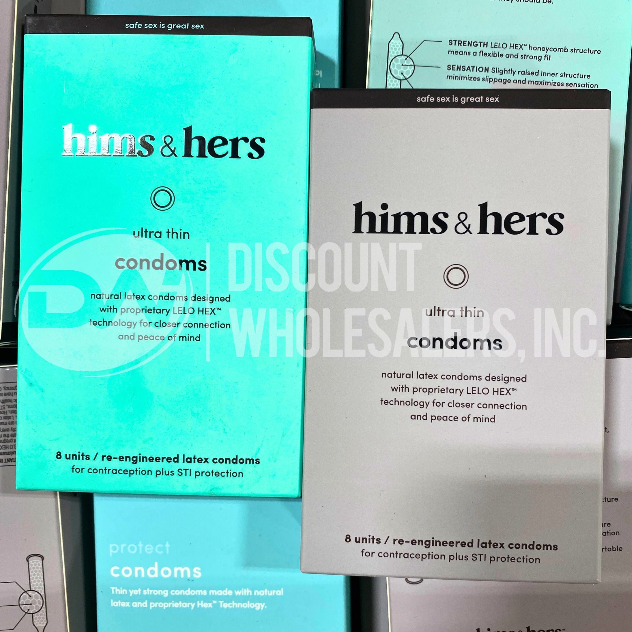 Ultra Thin Condoms for Him & Her - 50 Pack Re-Engineered Latex Condoms | Premium Protection for Intimate Moments & Safe Sex