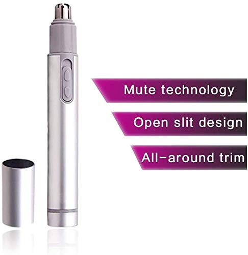 Best Cordless Painless Electric Nose & Ear Hair Trimmer for Men - Battery Operated Grooming Kit for Travel, Home & Office Use