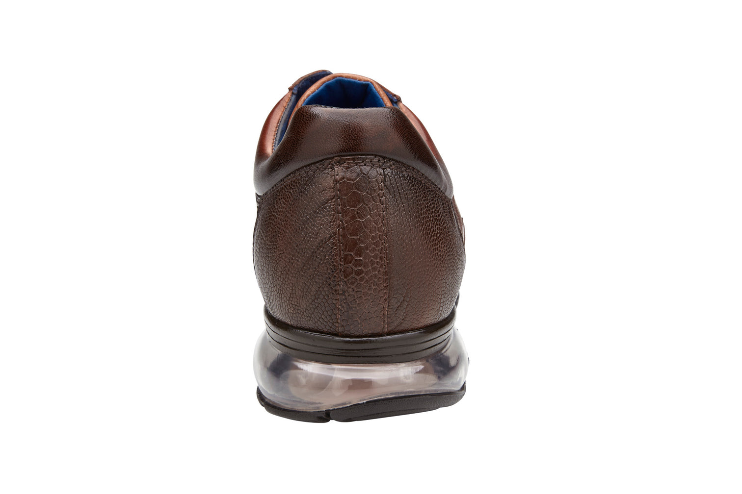 Belvedere George Genuine Ostrich Leather Hand-Painted Multi Rust Sneakers - Stylish Casual Shoes for Men - Perfect for Everyday Wear, Street Fashion & Urban Outfits