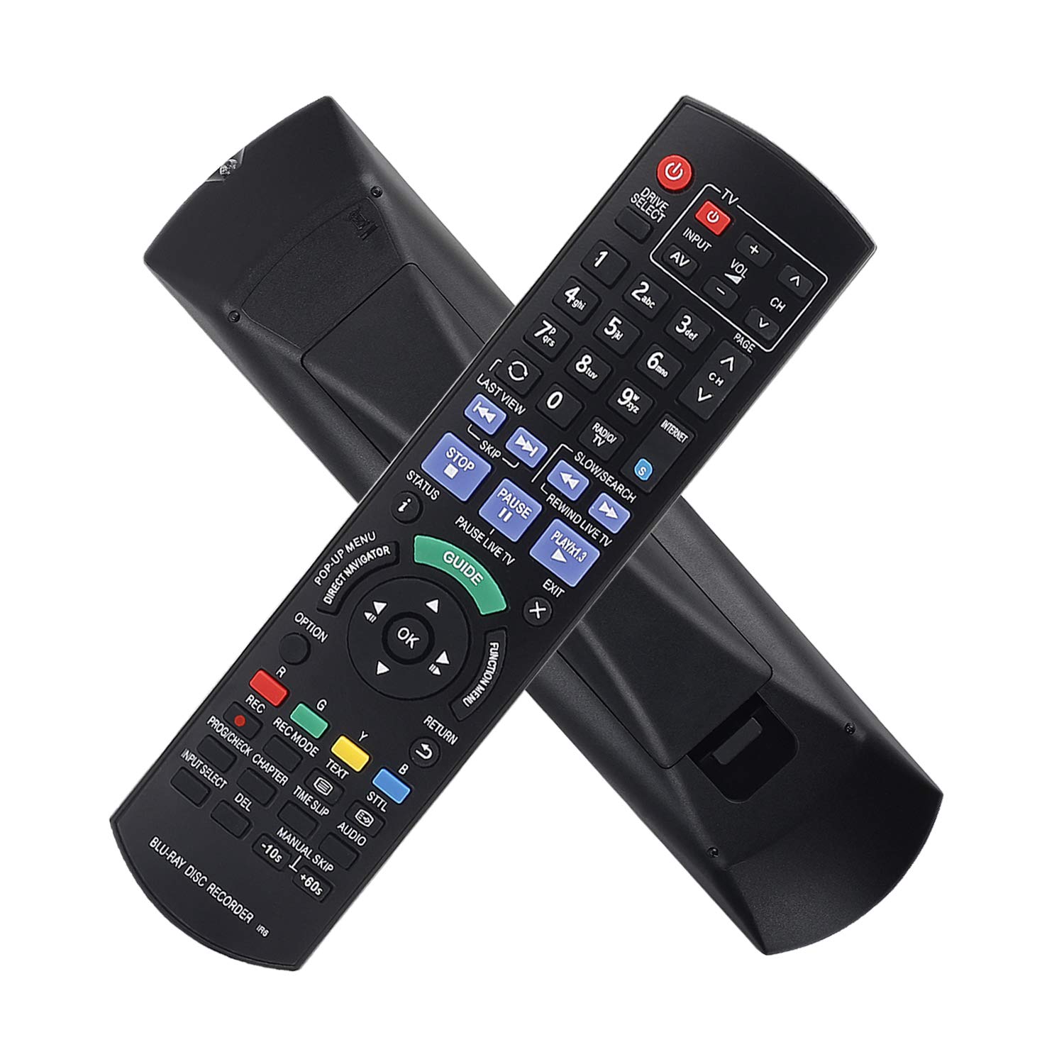 Universal Replacement Remote Control for Panasonic Blu-Ray Recorders - Compatible with DMR-BWT720, DMR-BWT820, DMR-BWT730, DMR-BWT835 & More - Perfect for Home Theater & Media Center Setup
