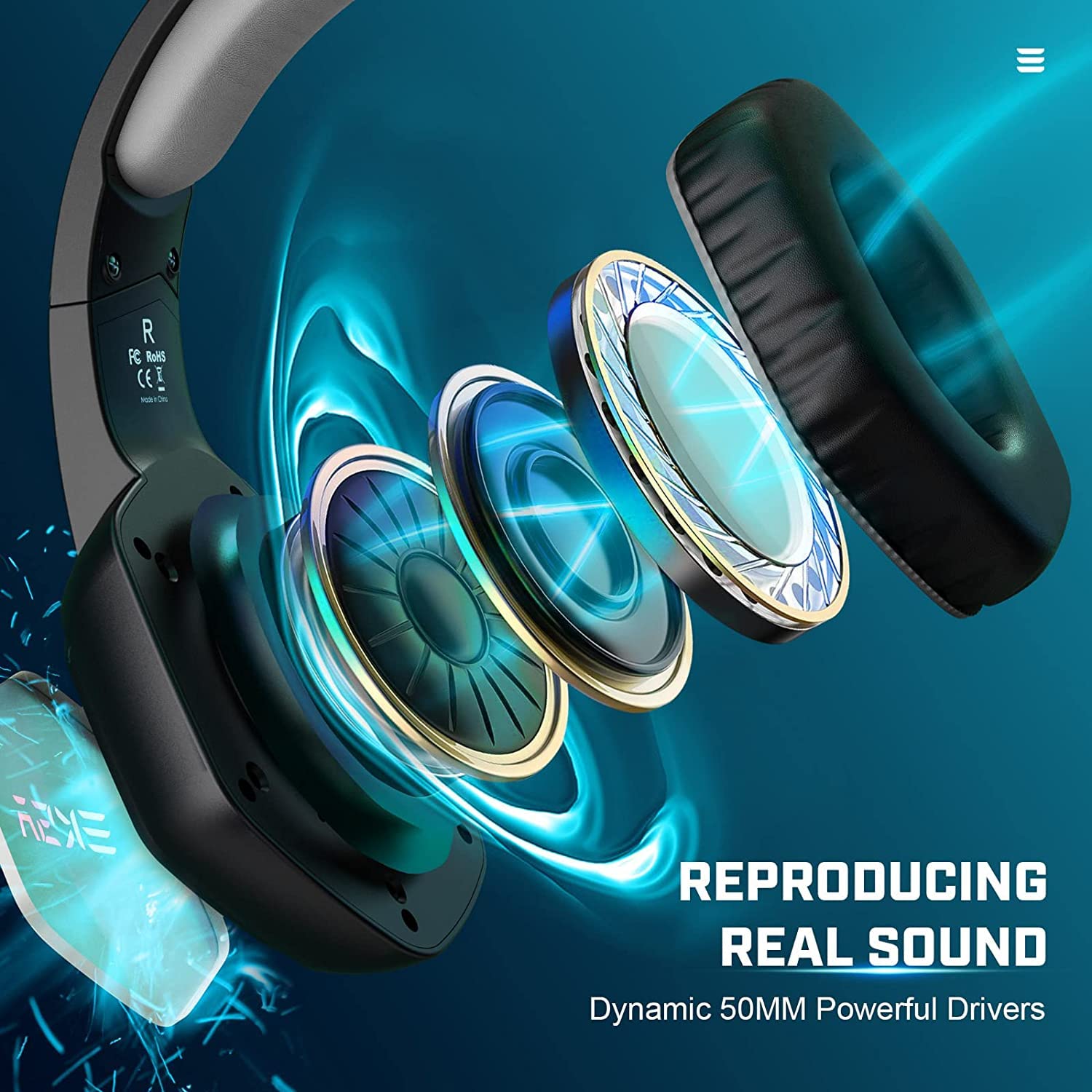 EKSA E1000 USB Gaming Headset with Microphone - Noise Cancelling 7.1 Surround Sound Wired Headphones for PC, PS4, PS5, Laptop - RGB Lighting & Comfortable Ear Cushions (Gray) - Perfect for Gaming, Streaming & Online Meetings