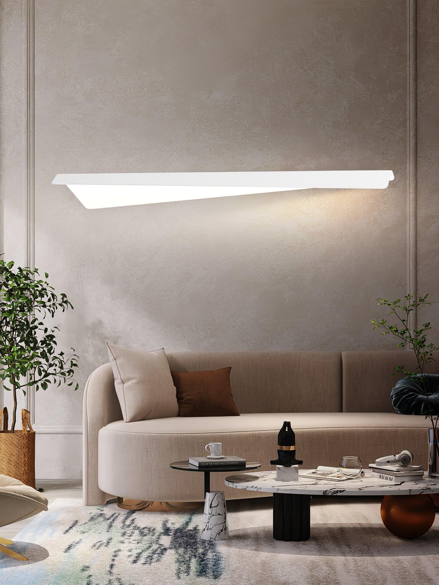 Modern LED Folding Line Wall Light - Adjustable Dimmable Indoor/Outdoor Sconce for Bedroom, Living Room, Hallway & Patio Lighting