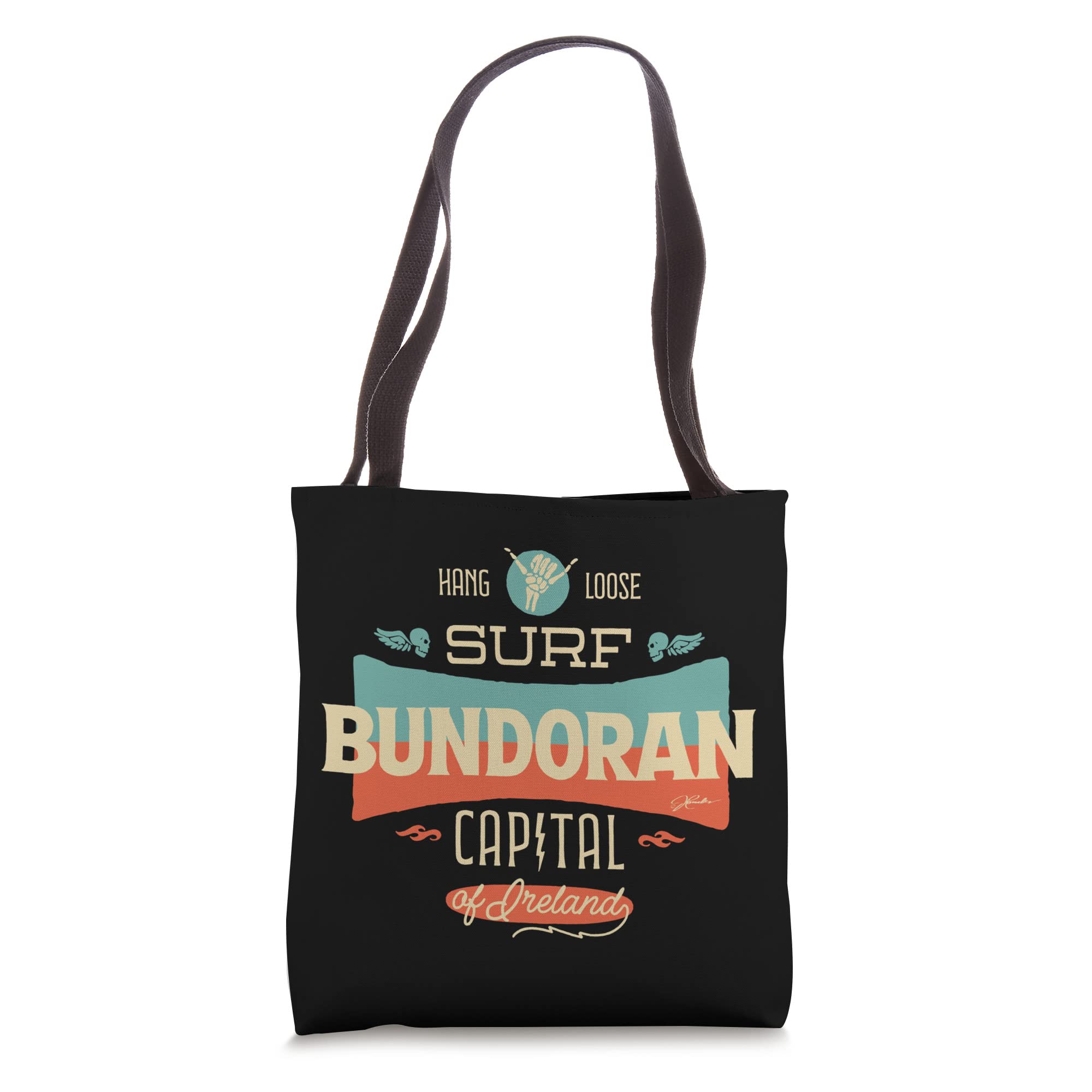 JCombs: Bundoran Surf Capital of Ireland Tote Bag - Stylish & Durable Surfing Tote for Beach, Travel & Shopping - Perfect Gift for Surf Lovers