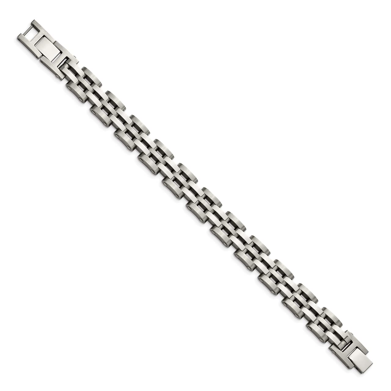 Lex & Lu Stainless Steel Brushed & Polished 8.75