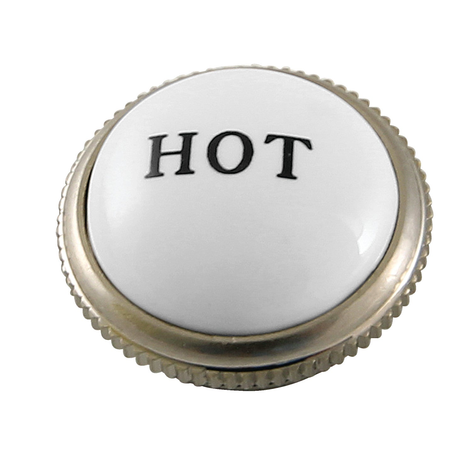 AEHIMX8H Hot Handle Index Button - Brushed Nickel Finish for Faucets & Sinks | Perfect for Kitchen, Bathroom & Commercial Use