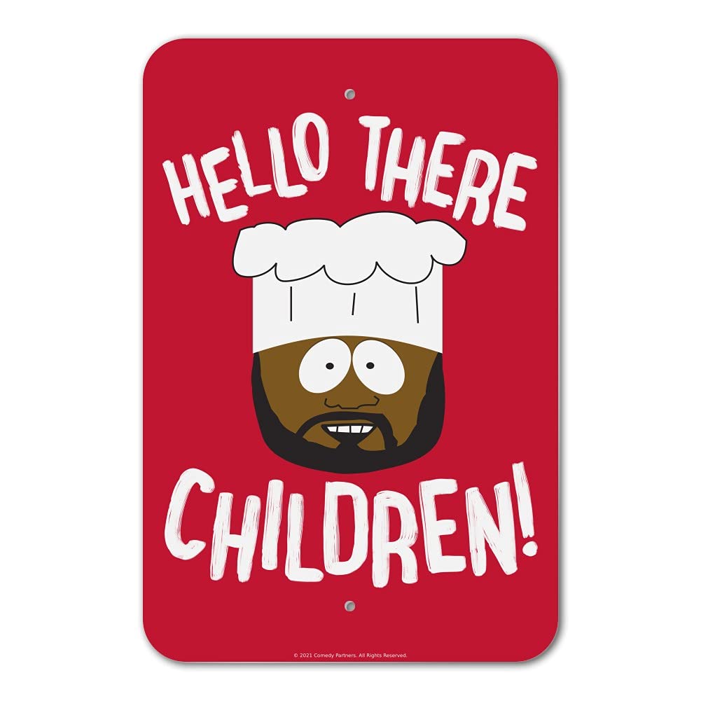 South Park Chef Hello Children Sign - Funny Home & Office Decor for Fans - Perfect for TV Rooms, Game Rooms, and Themed Parties