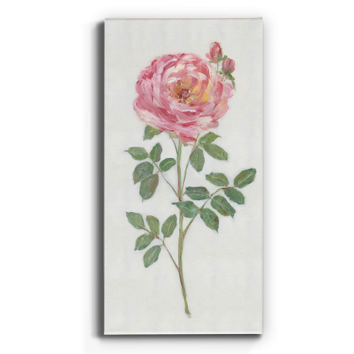 Pink and Green Floral Rustic Canvas Wall Art - 8