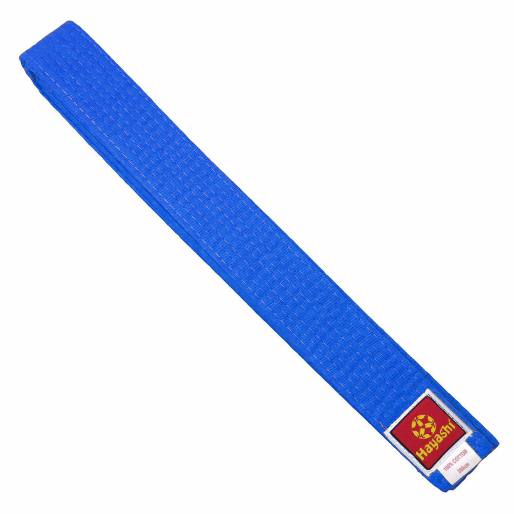 Hayashi Budo Belt - Premium Blue Martial Arts Belt (050-6) for Karate, Judo, Taekwondo Training & Competition
