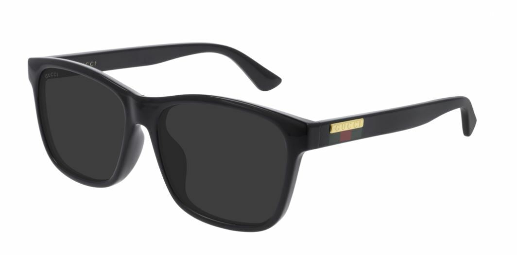 Gucci GG 0746SA 001 Black & Gray Rectangle Men's Sunglasses - Polarized UV Protection for Driving, Travel & Outdoor Activities
