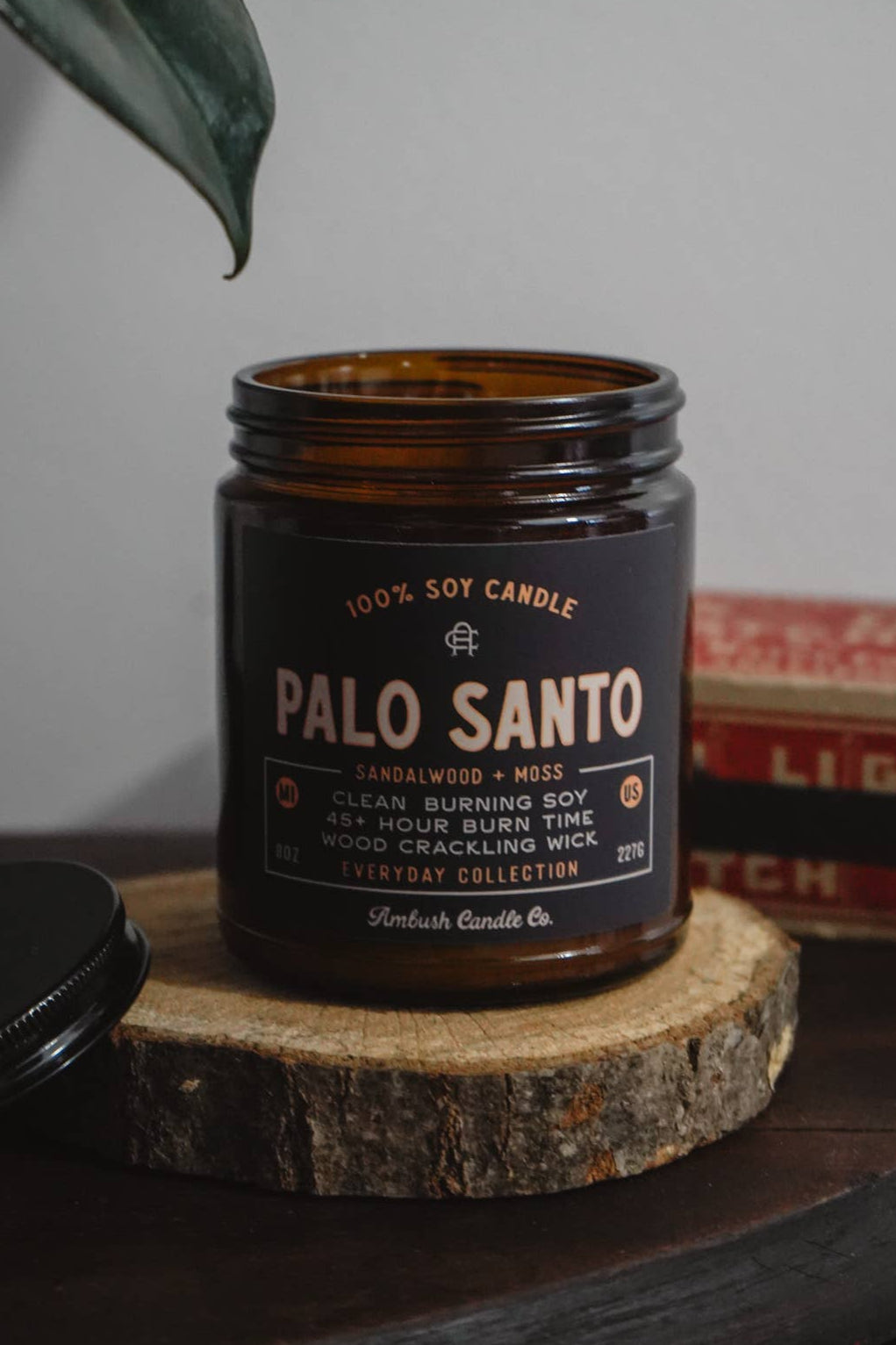 Premium Palo Santo & Sandalwood Scented Candle with Moss Aroma | Natural Soy Wax Candle for Meditation, Yoga, Relaxation & Home Decor