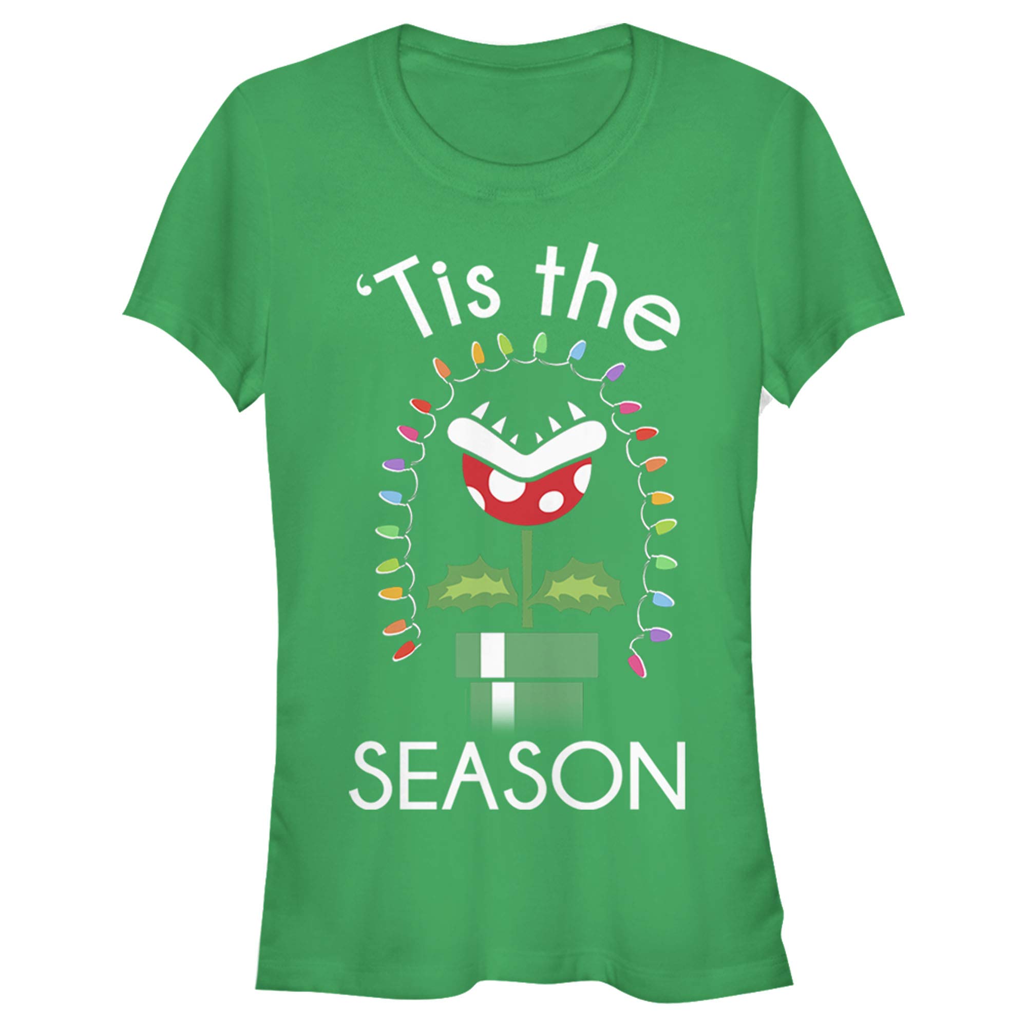 Nintendo Christmas Mario Piranha Plants T-Shirt for Kids - Fun Holiday Gaming Apparel for Boys & Girls | Perfect for Christmas Parties & Video Game Lovers