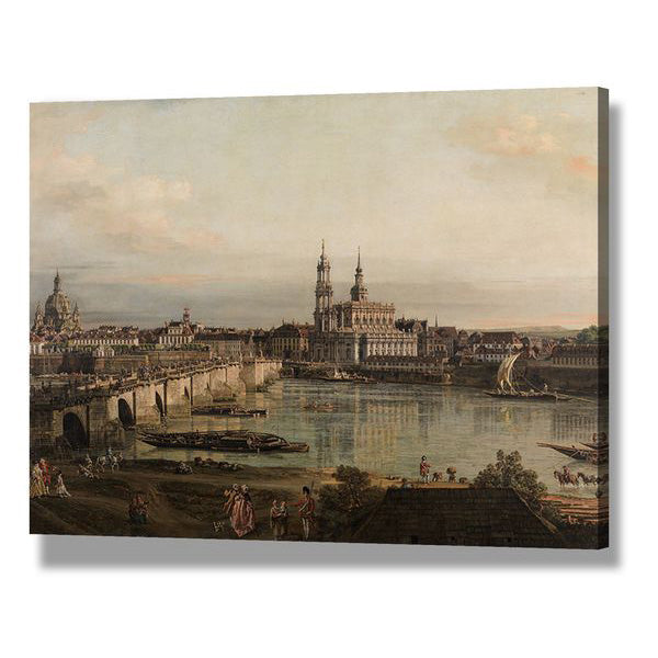 Bernardo Bellotto Venice Wall Art - Campo di SS. Giovanni e Paolo Canvas Print for Living Room Decor | Italian Landscape Painting | Home & Office Wall Decor