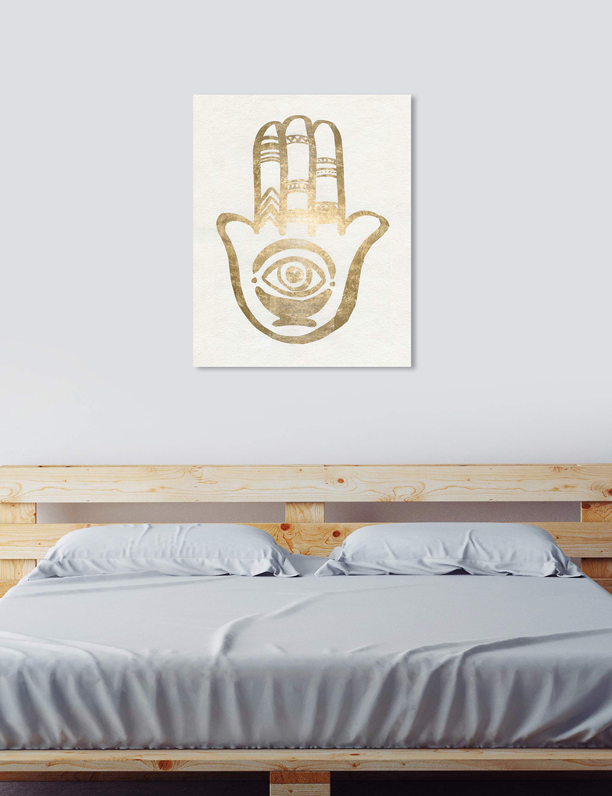 Oliver Gal Artist Co. Hamsa Gold Wall Art Canvas Print - 36