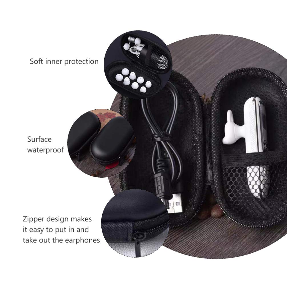 Hemoton 10-Pack Waterproof Zipper Storage Bags for Headphones, Earbuds, USB Cables - Portable Travel Organizer Case for Wired Earphones, Earbud Carrying Pouch - Perfect for Travel, Office, Gym & Daily Use