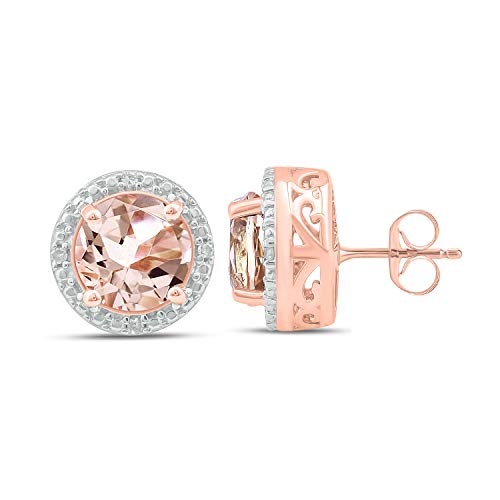Rose Gold Plated Silver - Morganite Stone