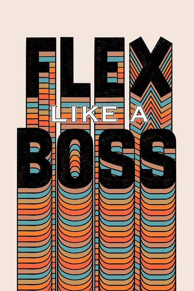 Marcus Prime 'Flex Like A Boss' Motivational Poster Print - 18x24 Inches, Multicolor - Perfect for Gym, Office & Home Decor Inspiration