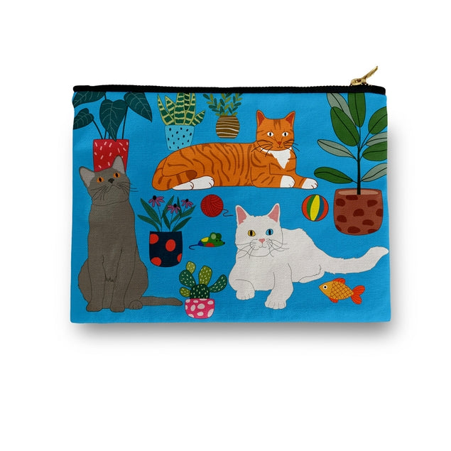 Cute Kitty Cat Cosmetic Bag for Women - Portable Travel Makeup Pouch with Zipper - Perfect for Toiletries, Makeup, Jewelry & Travel Accessories