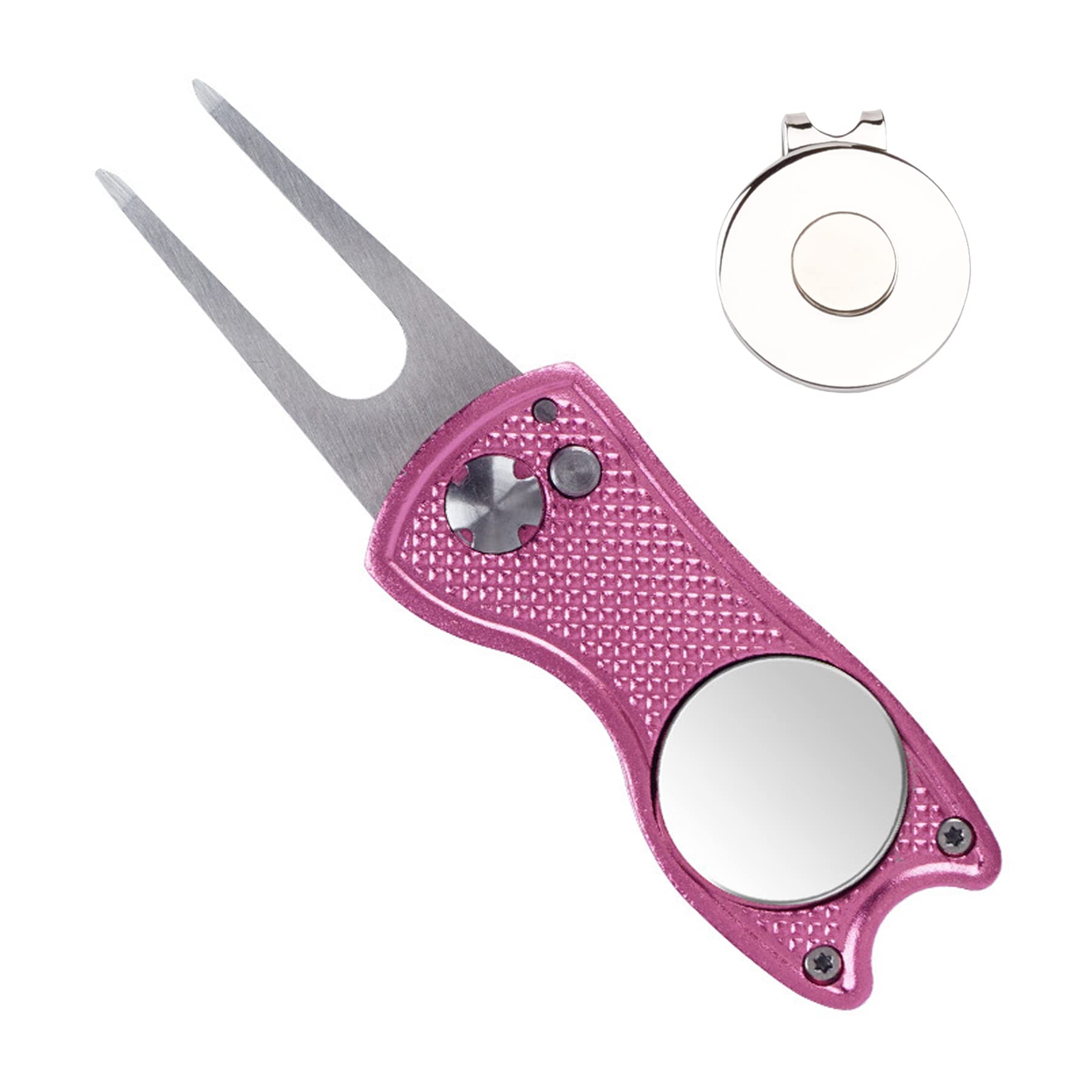Premium Magnetic Golf Divot Tool with Ball Marker & Hat Clip - Durable Golf Course Accessories for Men & Women - Perfect Golf Gifts for Players & Tournament Use