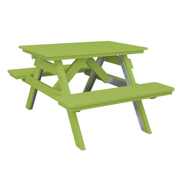 Eco-Friendly Recycled Plastic Picnic Table with Attached Benches – Perfect for Outdoor Dining, Camping, and Backyard Gatherings