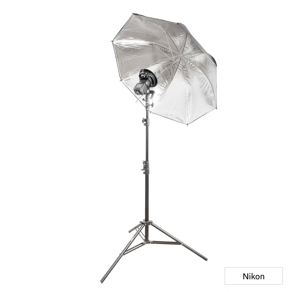 LI ION580II Speedlite Flash with Bounce Umbrella Kit - Black/Silver | Professional Photography Lighting for Portraits, Events & Studio Shoots