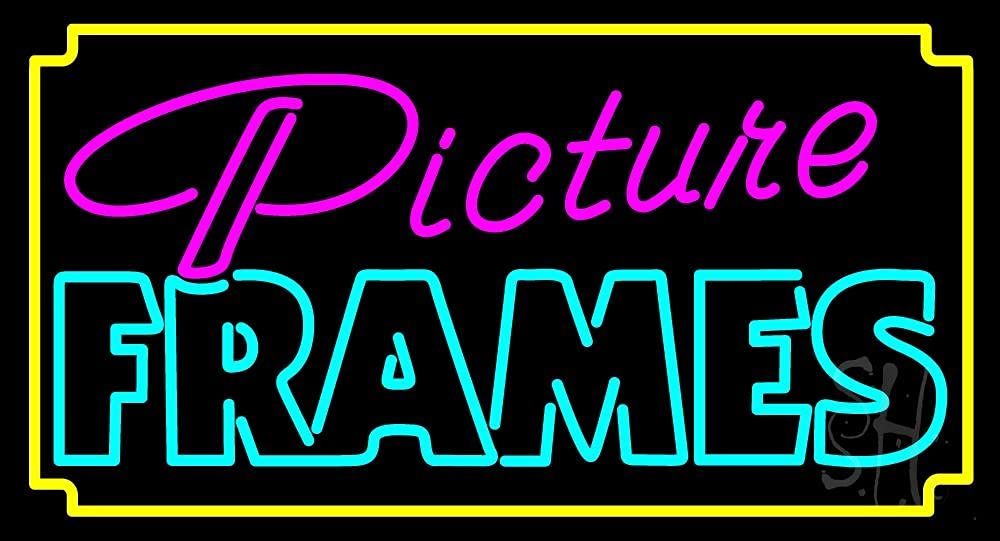 13x24 Inches LED Neon Picture Frame Sign - Black Square Acrylic Backing with Dimmer Switch | Bright Premium Indoor Neon Art Display for Gallery, Exhibition & Home Decor | Perfect for Wall Art, Gift Giving & Creative Spaces