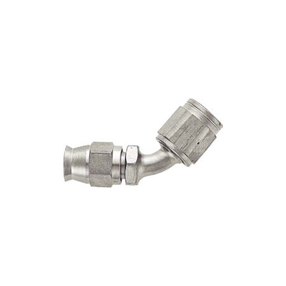 XRP 604503 Size 3 45 Degree Straight TFE Hose End - High Temperature Resistant Industrial Hose Fitting for Hydraulic & Pneumatic Systems