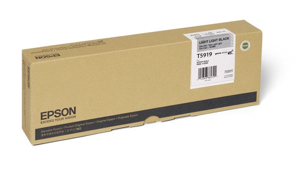 Epson T591900 11880 Ink Cartridge - Light Black 700ml for EcoTank Printers | High-Quality Printing for Home & Office Use