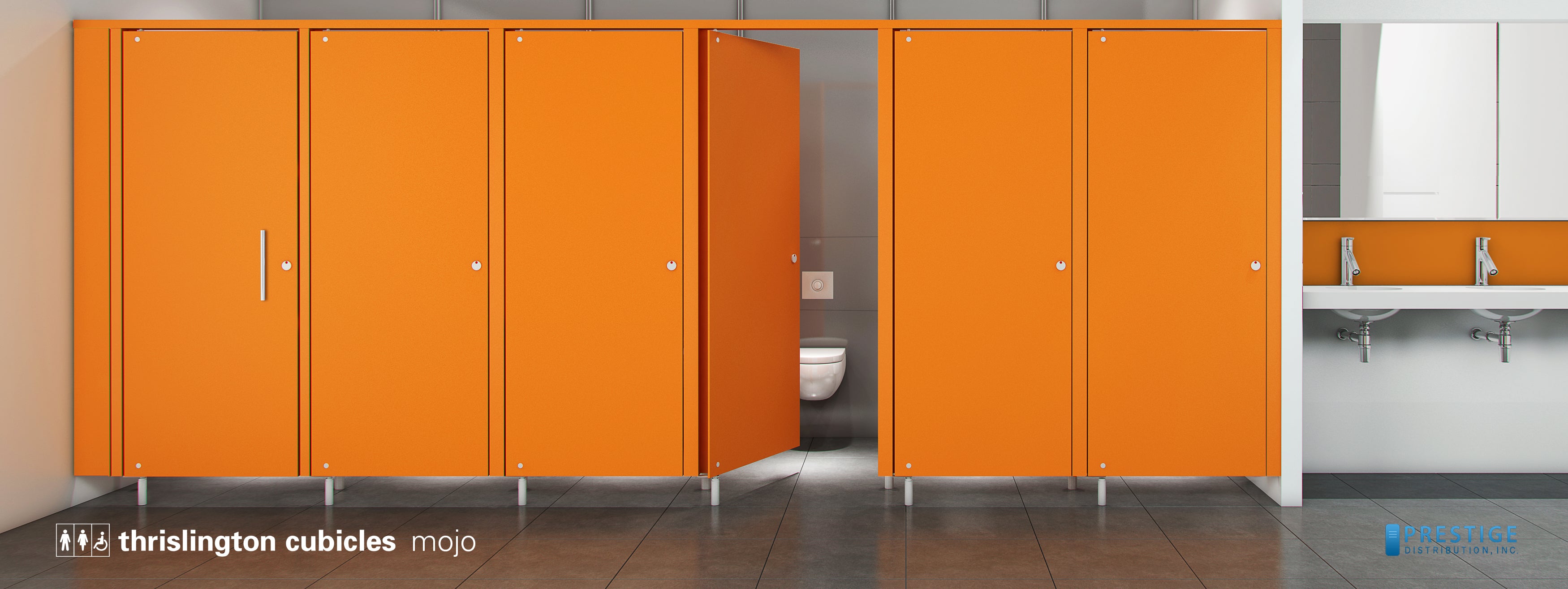 Thrislington Toilet Cubicle - Durable & Modern Bathroom Partition for Commercial & Public Restrooms - Perfect for Offices, Schools, and Shopping Malls