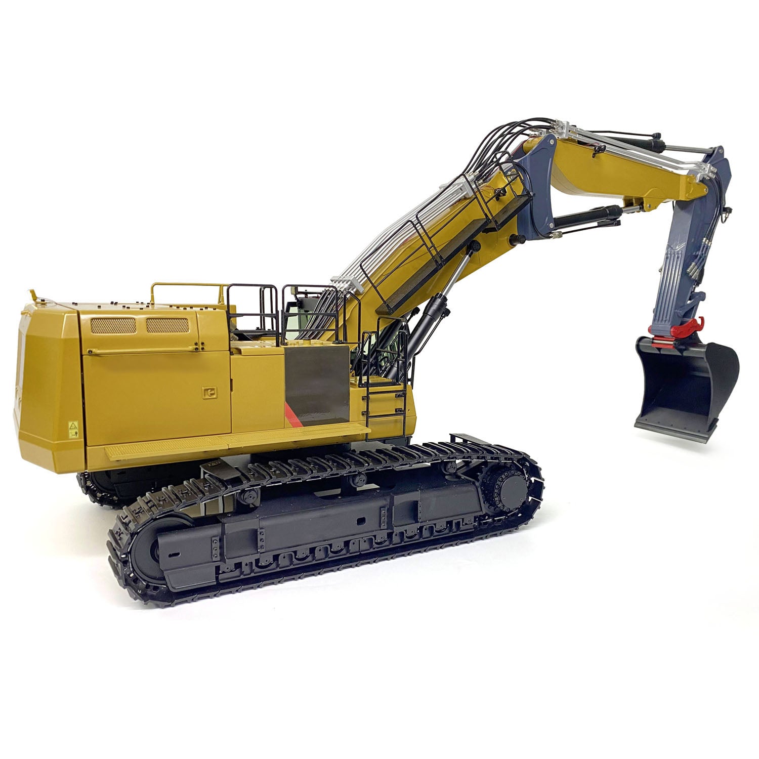 1/14 Scale 3 Arms RC Hydraulic Excavator Toy - FlySky PL18EV Lite Radio Controlled Construction Vehicle with ESC Servo Motor - Perfect for Construction Simulation, Backyard Digging & RC Hobby Enthusiasts