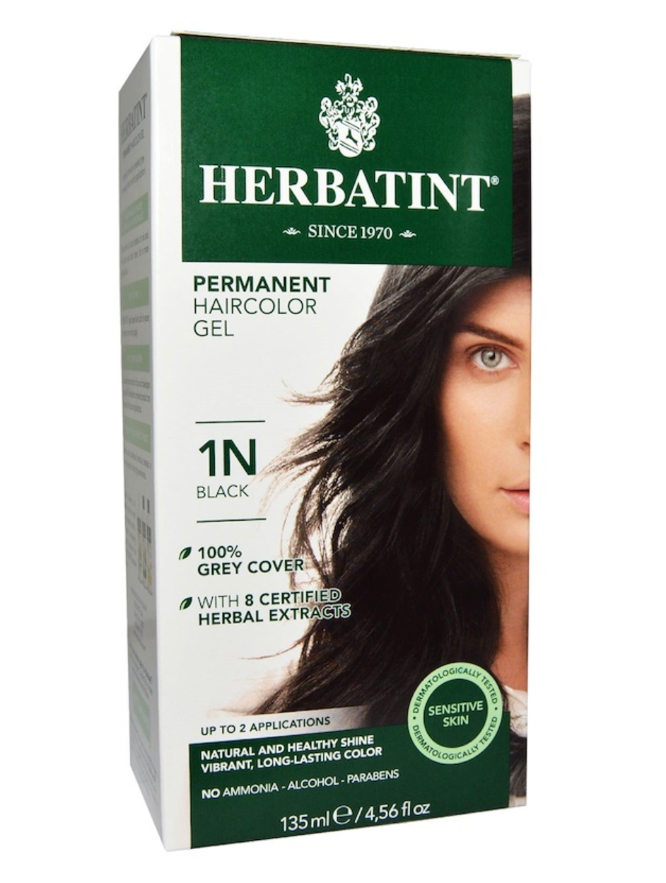 1N Black Hair Color Gel for Women & Men - Long Lasting Natural Hair Dye with Conditioning Formula - Perfect for Home Use, Touch-Ups & Gray Coverage