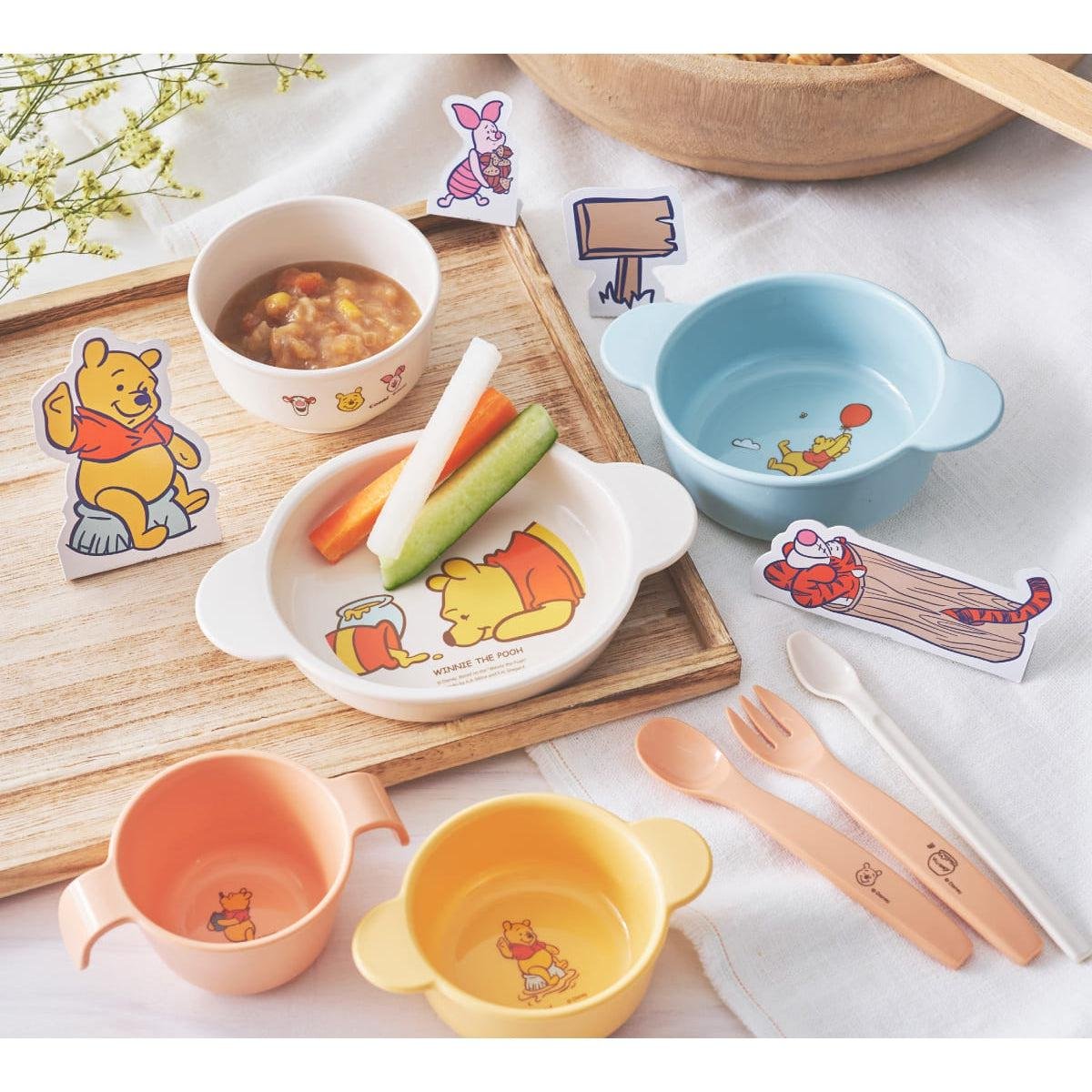 Combi Japan Baby Feeding Set - Winnie the Pooh Themed BPA-Free Utensils for Toddlers | Perfect for Home, Travel & Daycare Use