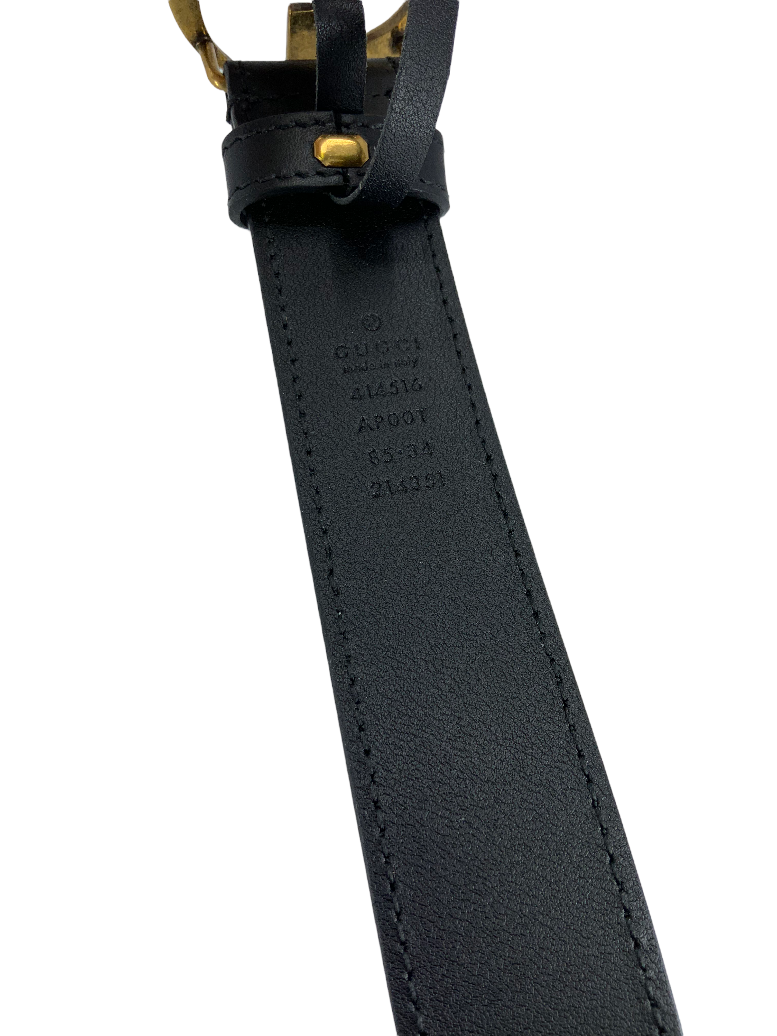 GUCCI GG Marmont Leather Belt - Size 85 (3.3