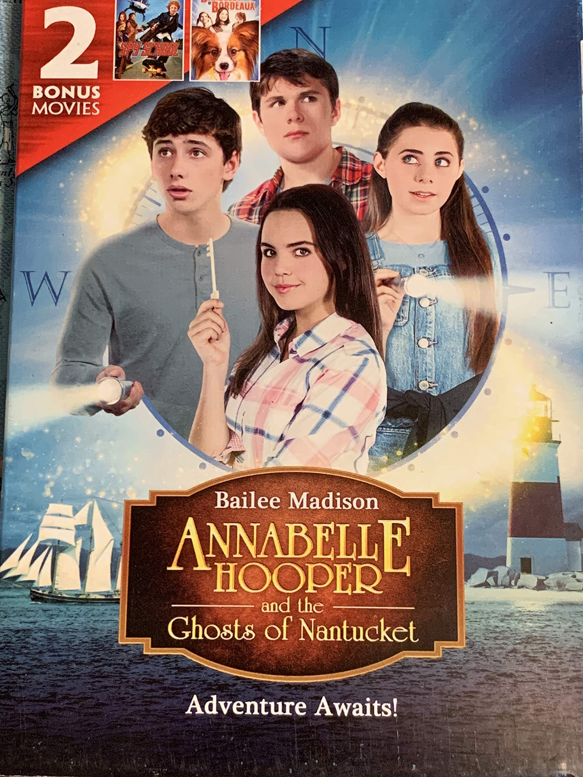 Annabelle Hooper and the Ghosts of Nantucket DVD with 2 Bonus Movies - Spy School & The Bracelet of Bordeaux | Family Mystery Adventure Films for Movie Nights