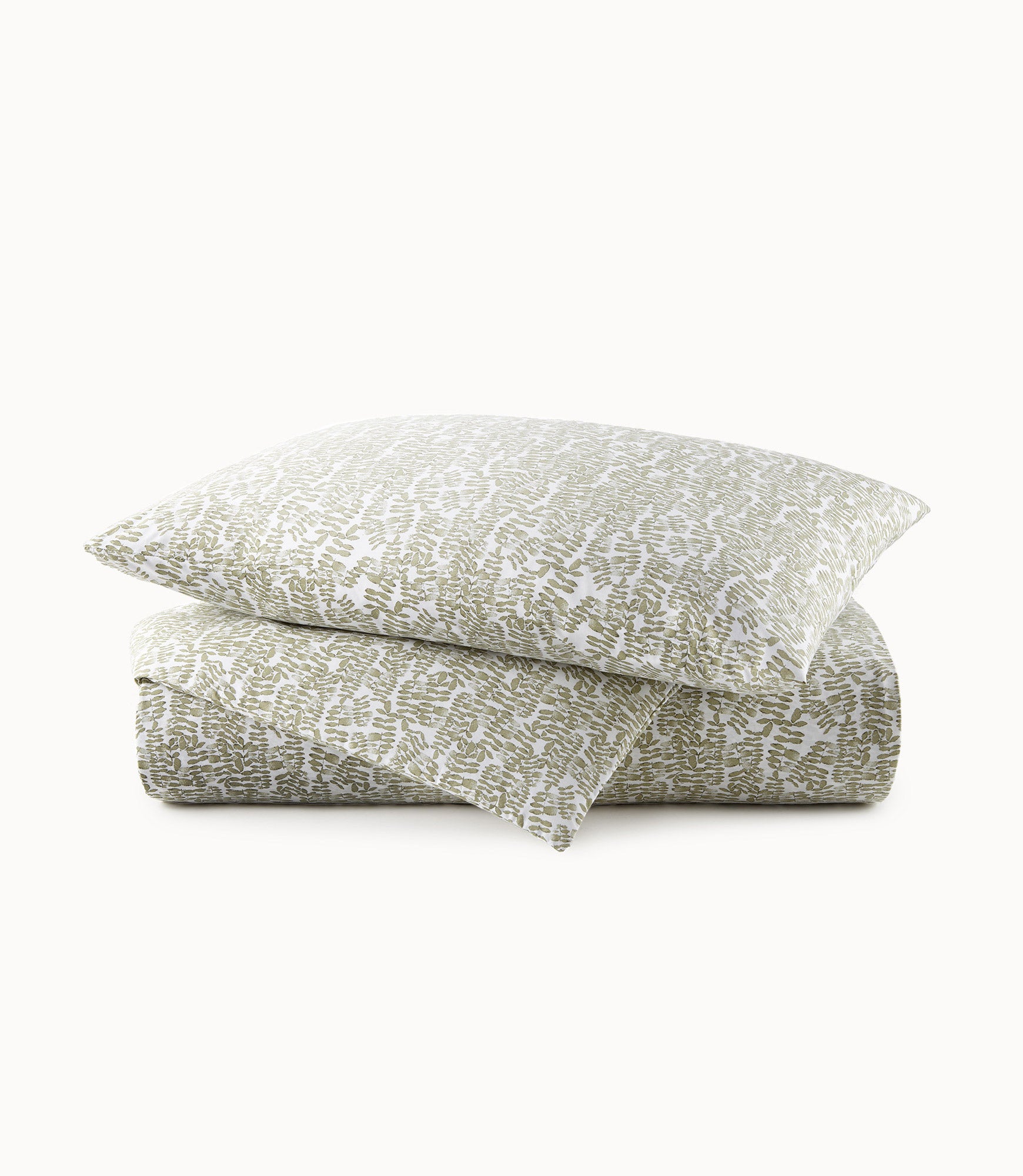 Premium 100% Cotton Fern Percale Duvet Cover Set - Soft & Breathable Bedding for All Seasons - Perfect for Master Bedroom, Guest Room & Vacation Homes