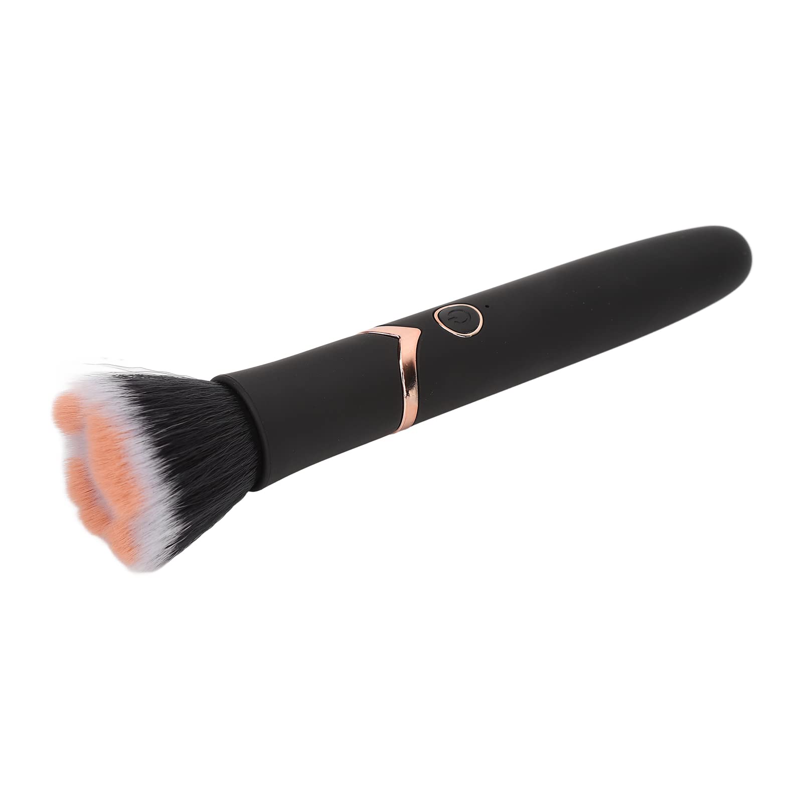 10-Speed Electric Makeup Brush with Vibration - Loose Powder & Contouring Brush for Flawless Airbrush Finish | Professional Makeup Blending & Massage Tool (Black) | Perfect for Daily Makeup, Salon Use & Travel Beauty Routine