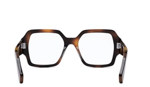 Celine TRIOMPHE CL50131F 053 Shiny Havana Square Women's Eyeglasses - Stylish Designer Glasses for Women, Perfect for Work, Reading & Fashion Accessories