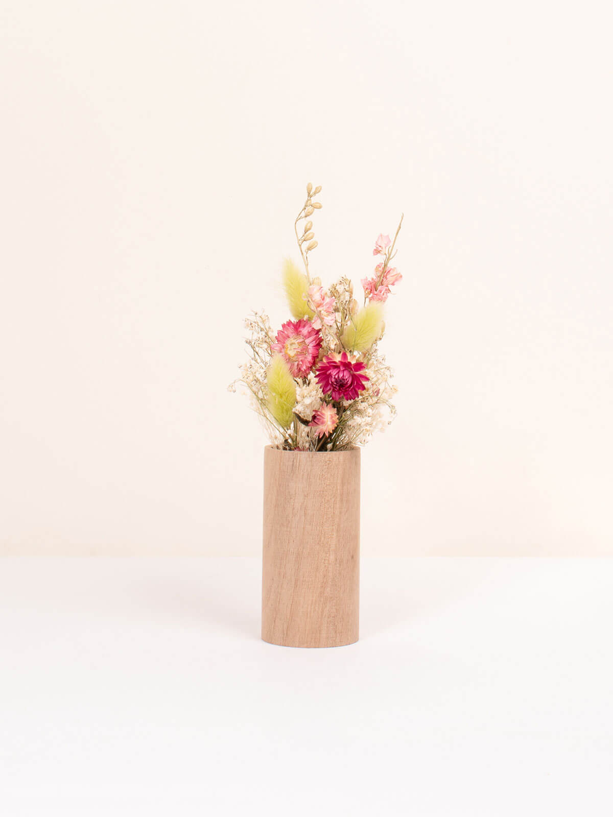 Handmade Walnut Wood Dried Flower Vase - Rustic Home Decor for Living Room, Bedroom & Wedding Centerpieces