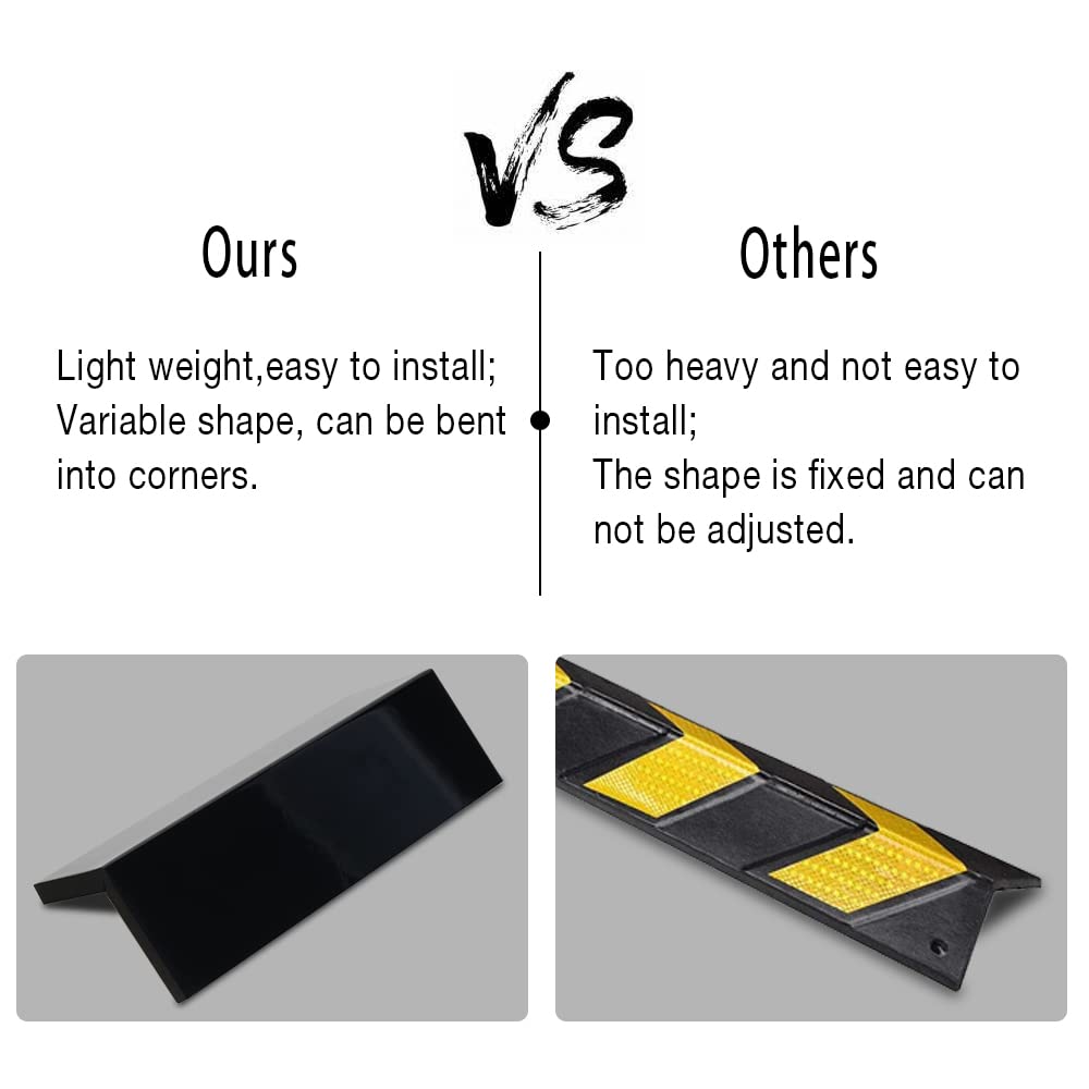 Garage Wall Protector Foam Corner Guards - Heavy Duty Edge Bumper for Car Parking Safety | Impact Protection for Garage Walls & Vehicle Doors | Perfect for Home Garages, Parking Lots & Commercial Spaces