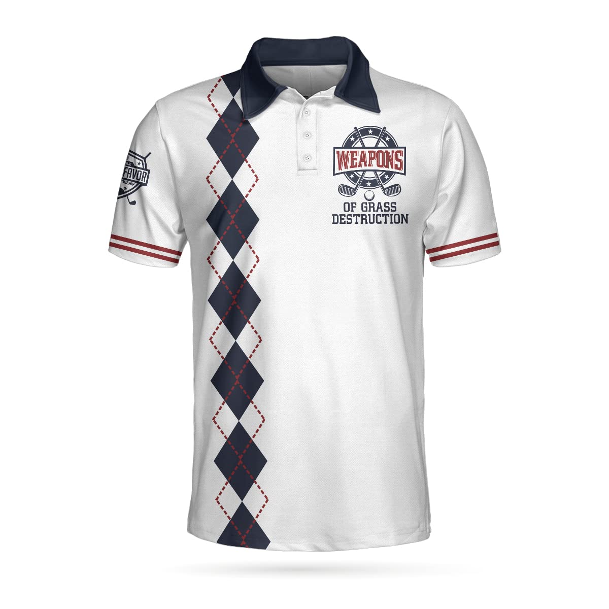 HYPERFAVOR Men's Breathable Cool Golf Shirt - Moisture Wicking Short Sleeve Polo for Summer - Weapons of Grass Destruction Golf Apparel - Perfect for Golf Courses, Driving Range & Casual Wear