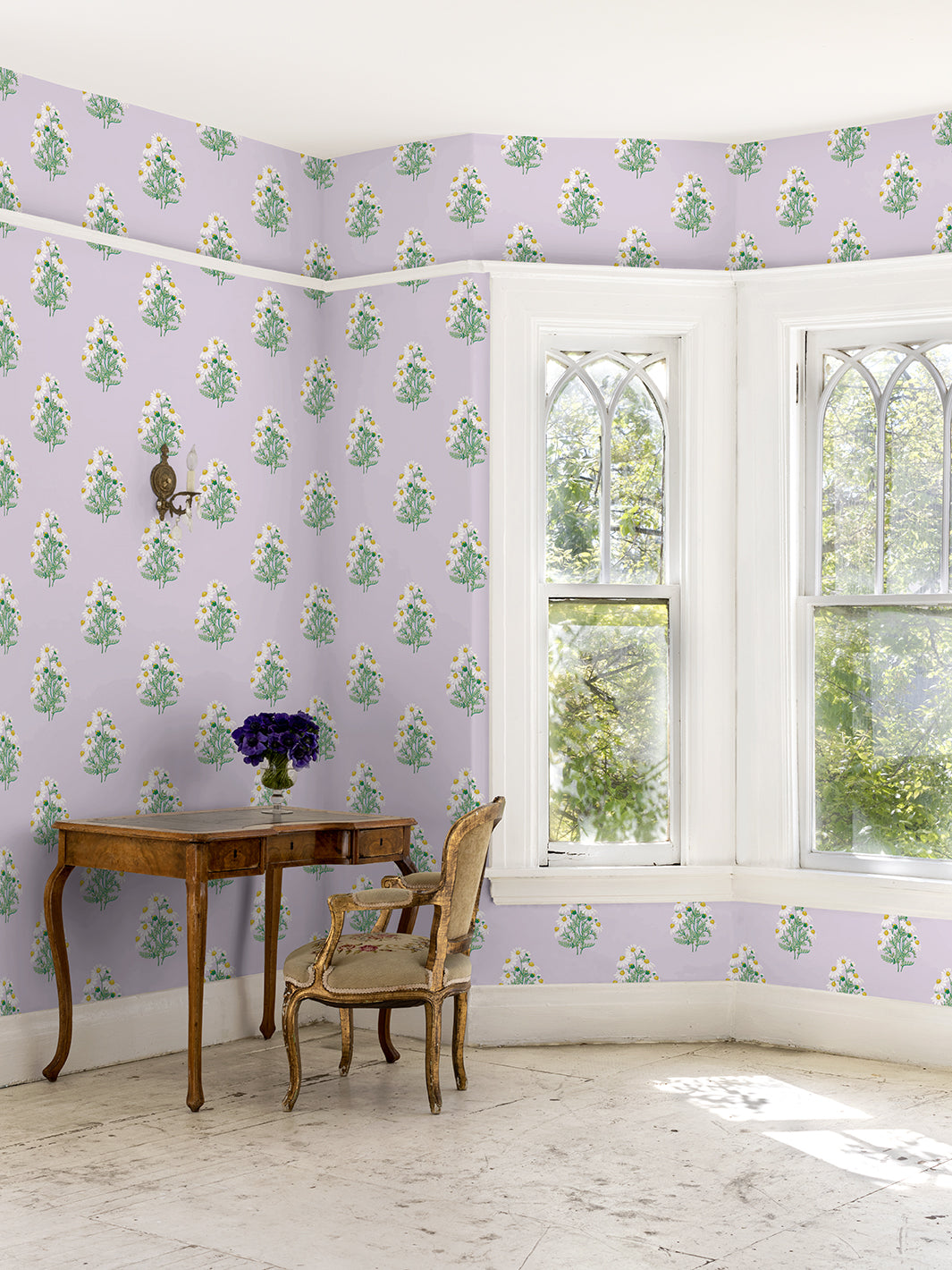 Sarah Jessica Parker Fleur De Camomille Lavender Wallpaper - Elegant Floral Peel and Stick Wallpaper for Bedroom, Nursery & Home Decor