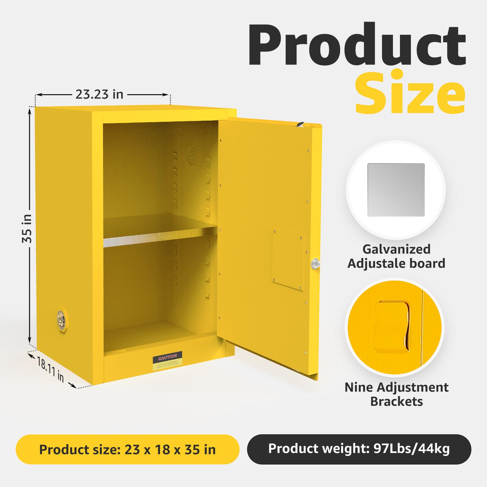 30 Gallon Fireproof Storage Cabinet - 23.23