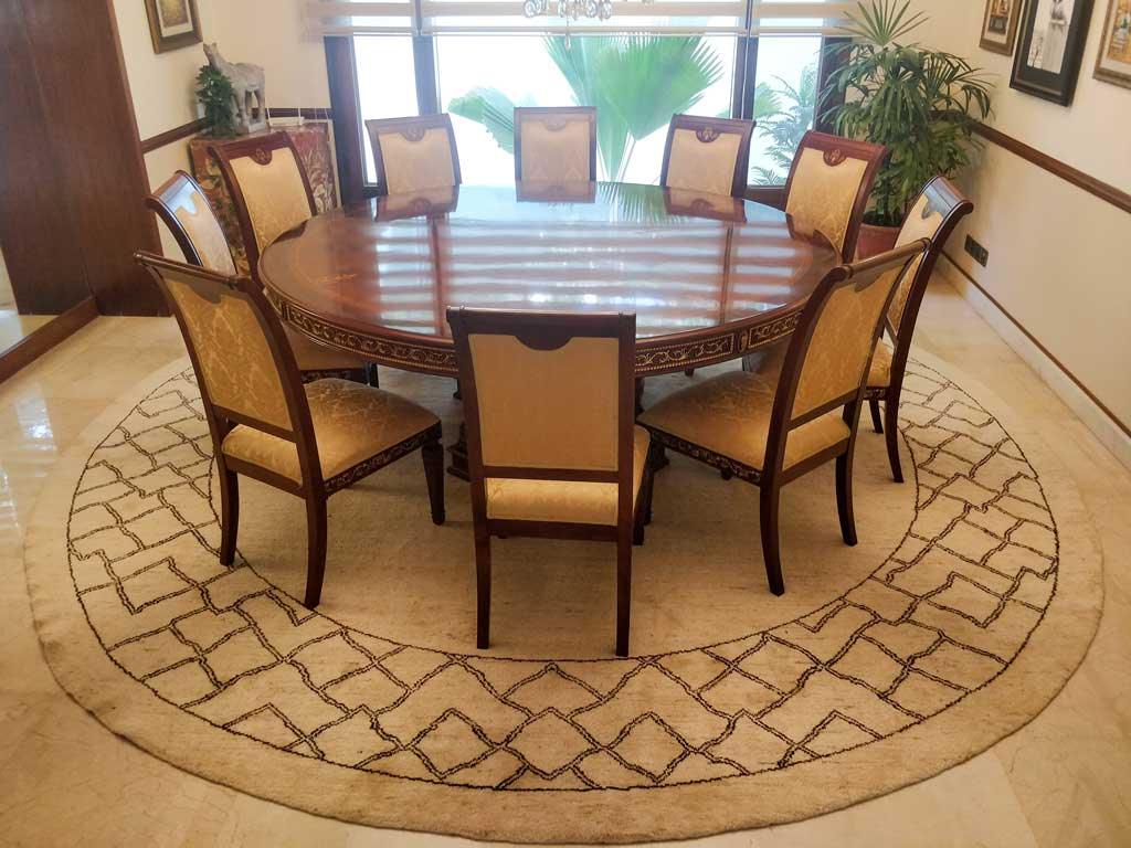 Handmade Custom Round Moroccan Rug - Boho Chic Home Decor for Living Room, Bedroom, or Nursery - Choose Your Size & Design