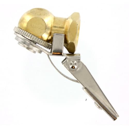Amflo 104CA Brass Air Chuck with Locking Valve Stem Clip 1/4
