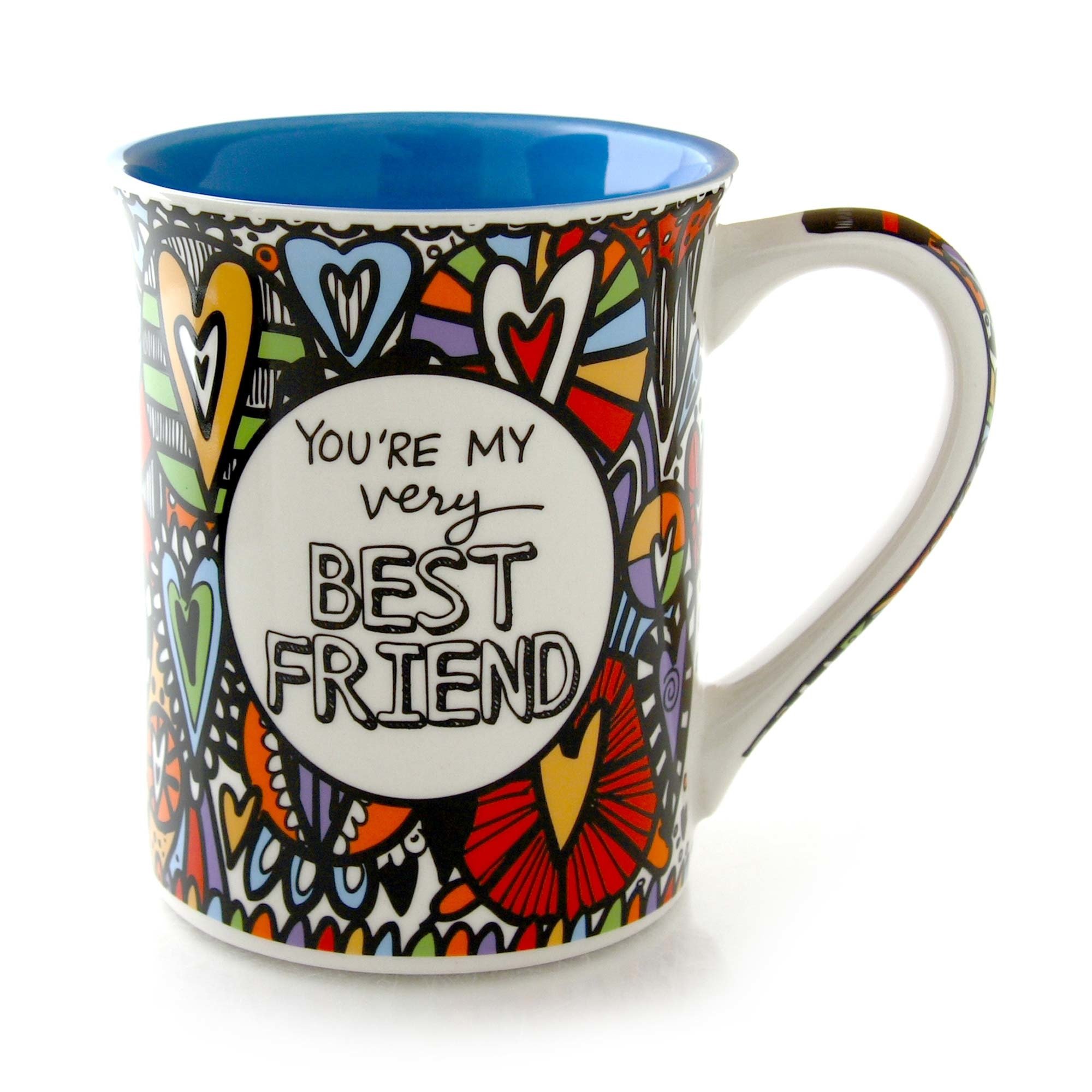 Our Name is Mud Best Friend Cuppa Doodle Stoneware Mug, 16 oz - Perfect for Coffee, Tea, and Heartwarming Gifts
