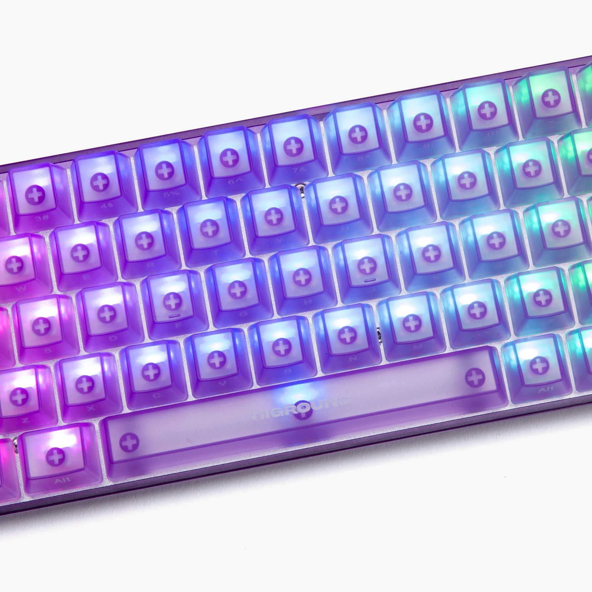 Higround Basecamp 65 Mechanical Gaming Keyboard - AMETHYST (White Flame Switch) - Compact 65% Layout for PC & Mac Gamers, Typists & Streamers
