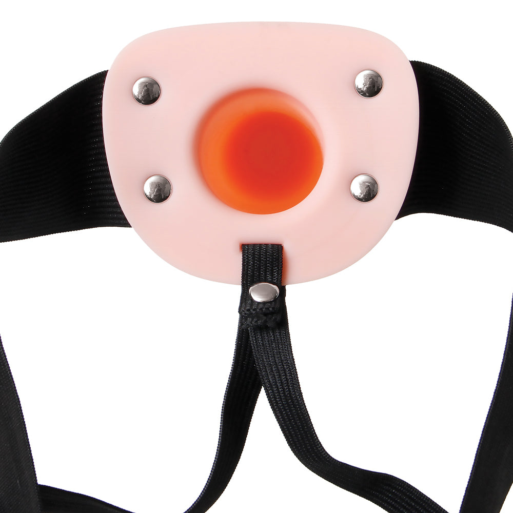 Adam & Eve Adam's FlexSkin Hollow 2 Extension Strap On Dildo - Realistic Feel for Couples & Solo Play - Perfect for Role Play, Pegging & BDSM Scenes